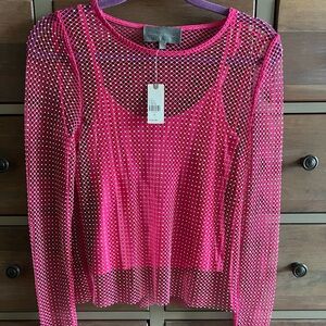 Anthropologie Sunday in Brooklyn sparkle mesh top